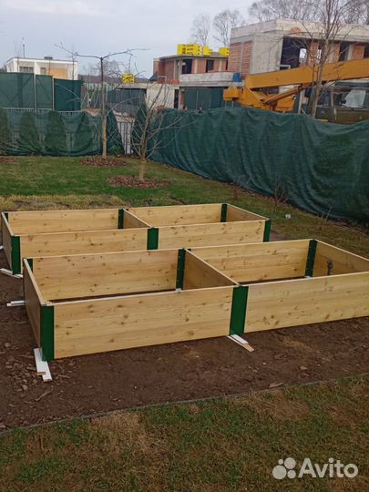 Грядки из лиственницы с алюминиевым соединением