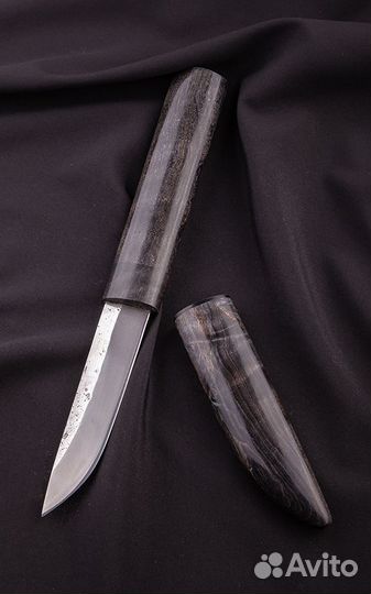 Нож охотничий из стали к340 с деревянным чехлом