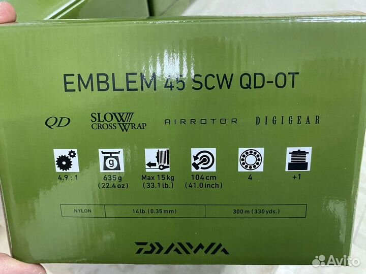 Новинка 2024 Катушка Daiwa Emblem 45 SCW QD - OT