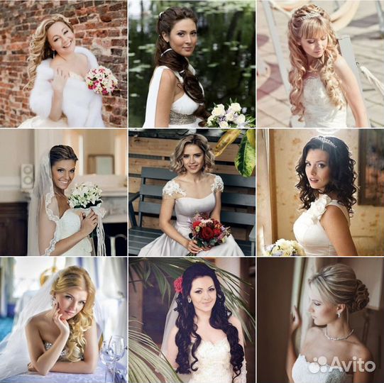 Свадебная причёска и макияж