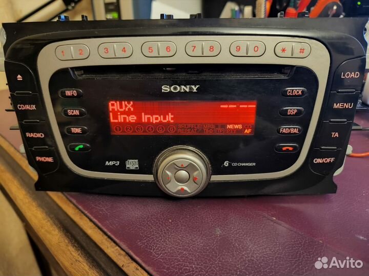 Магнитола Sony Ford овал на 6 дисков