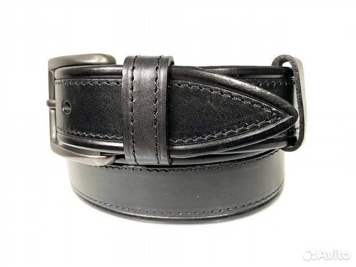 Ремень кожаный Премиум 6467 Black