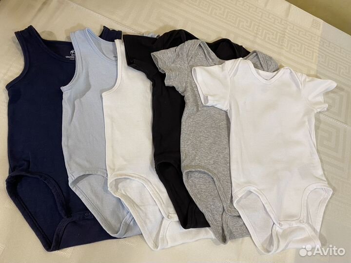 Пакет вещей (боди )для мальчика 80 H&M (9-12м)