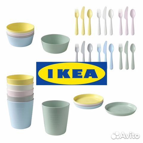 Весь Набор детской посуды kalas икеа калас