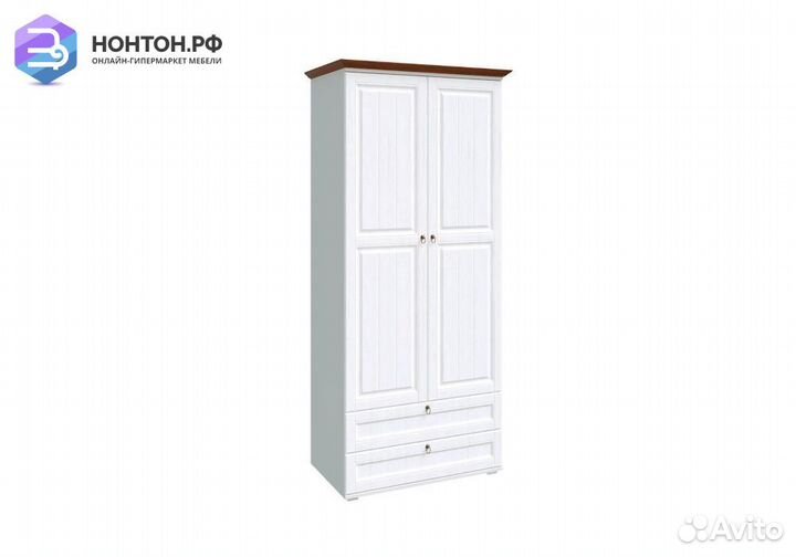 Шкаф двухстворчатый Валенсия белый