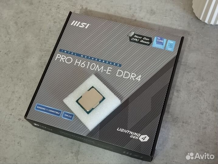 Комплект i3 12100f и msi pro h610m