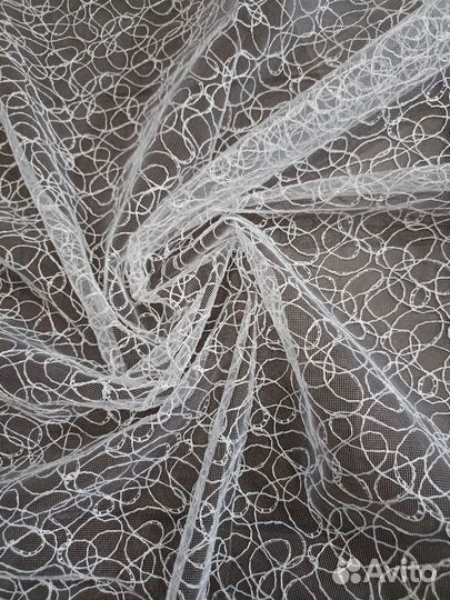 Тюль новый на шторной ленте