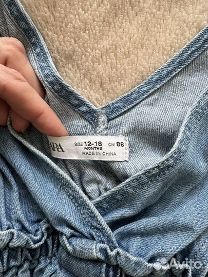 Джинсовый сарафан zara