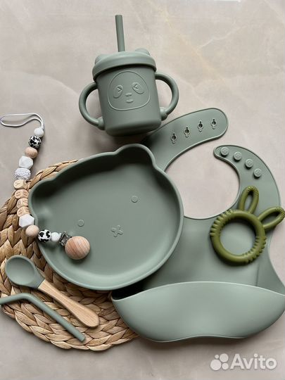 Набор детской силиконовой посуды