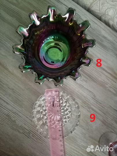 Посуда из цветного стекла СССР