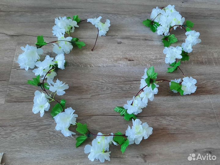 Гирлянда искусственные цветы 2 м