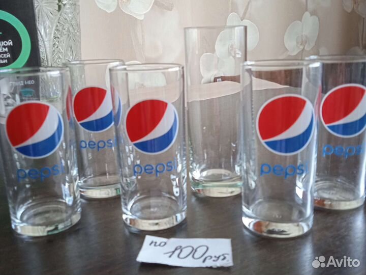 Кружки пивные, стаканы для виски и пепси