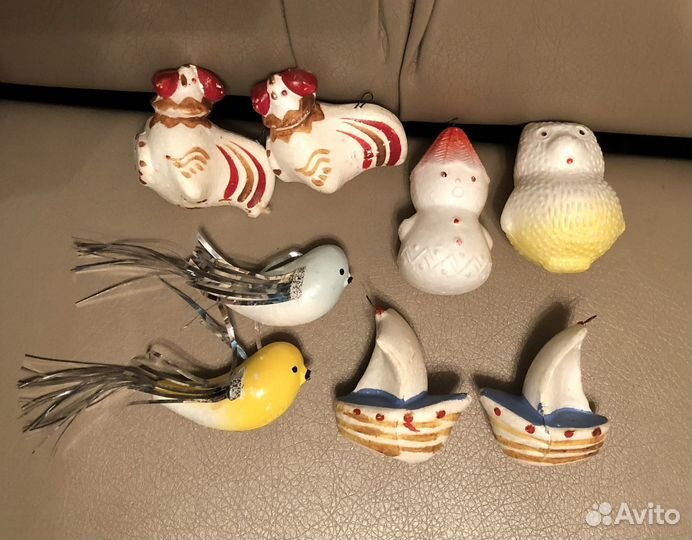 Елочные игрушки времен СССР из пенопласта