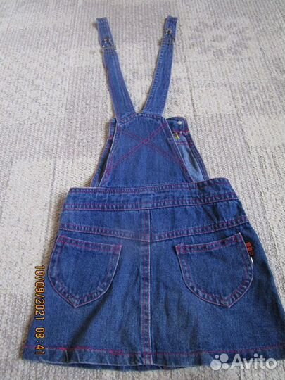 Джинсовый сарафан на девочку 4-5 лет