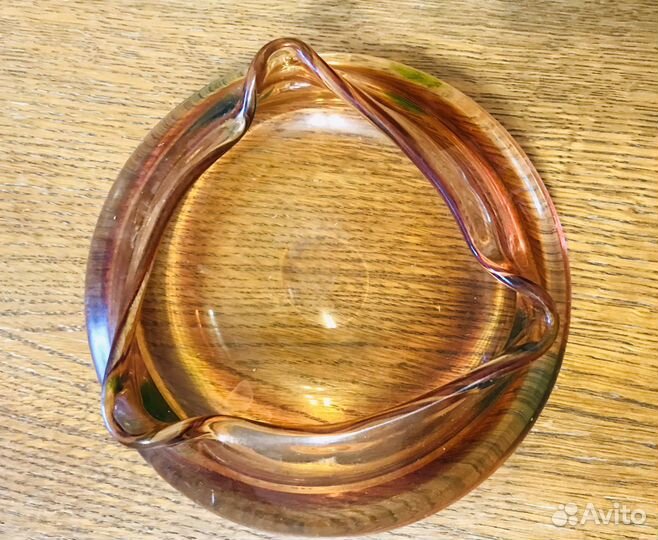 Пепельница гутное стекло