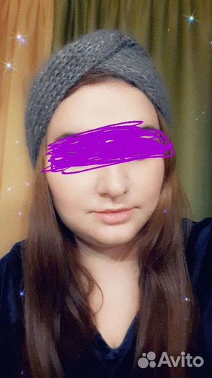 Повязка на голову вязаная