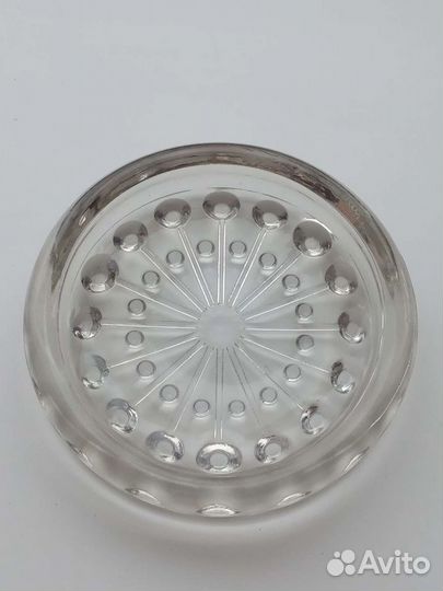 Старинная конфетница-салатница, толстое стекло