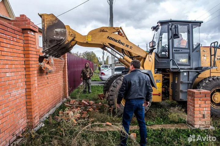 Демонтаж слом строений вывоз строй мусора
