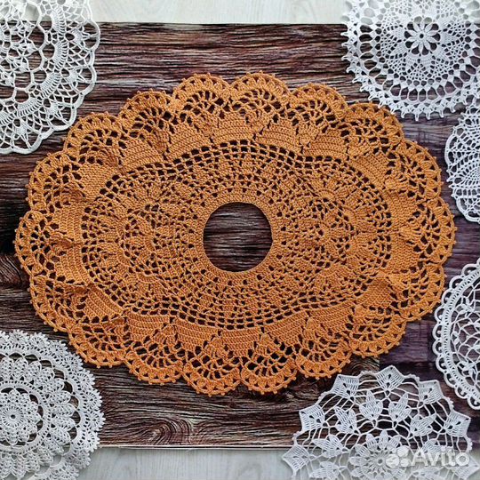 Салфетка, новая, для вазы, нежно-персиковый цвет