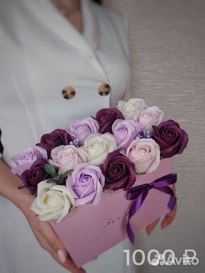 Букет роз из мыла