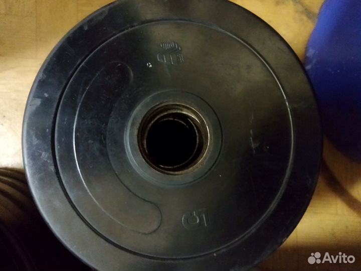 Грифы олимпийские, блины обрезиненные