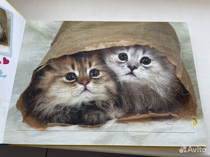Альбом с 5-ю пазлами с котятами