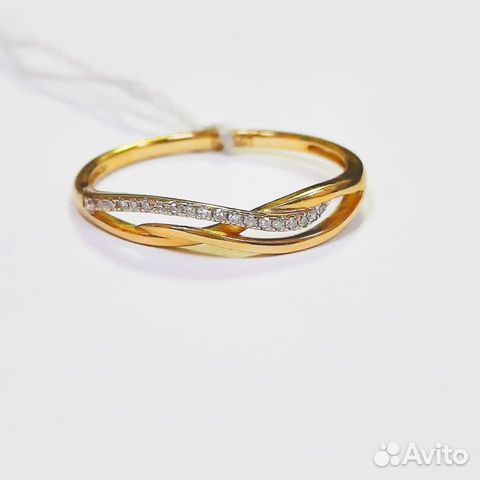 Золотое кольцо с бриллиантами 585 р-р 17,5