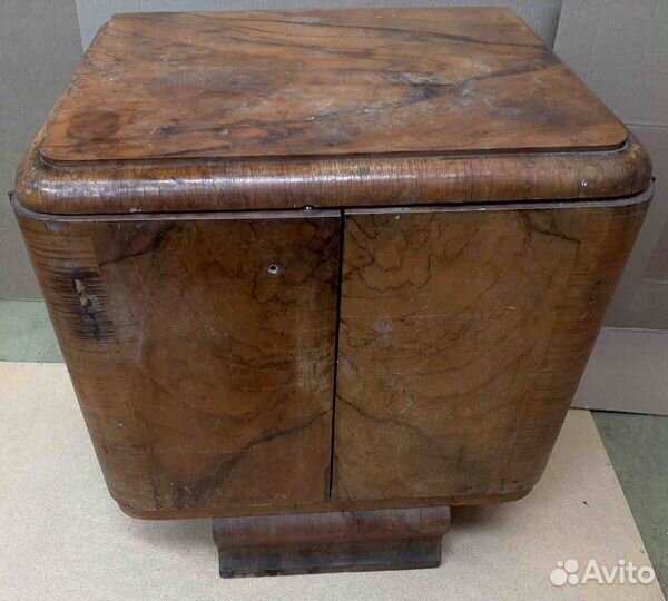 Тумба прикроватная старинная с ящиком сверху (3)
