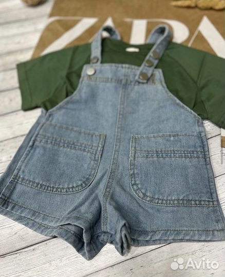 Джинсовый комбинезон 86