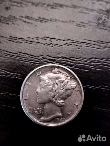 Монета USA-one dime 1942 г