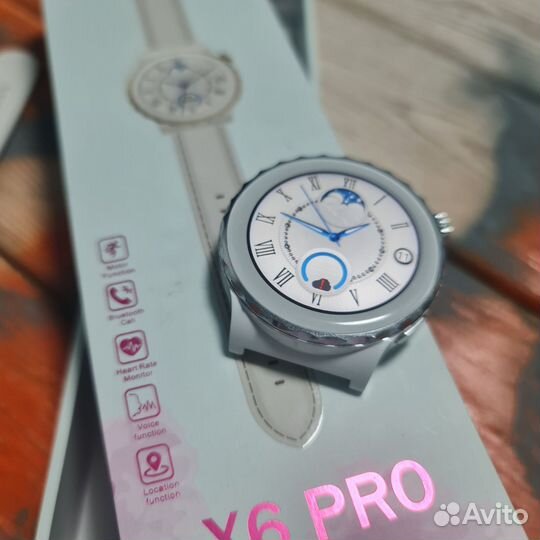 Смарт часы x6 pro серебро