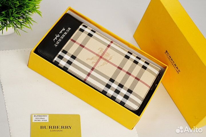 Кошелек Burberry Мужской Кожаный люкс