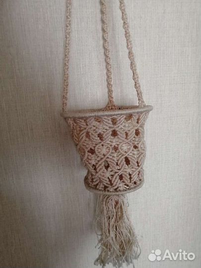 Подвес макраме для кашпо