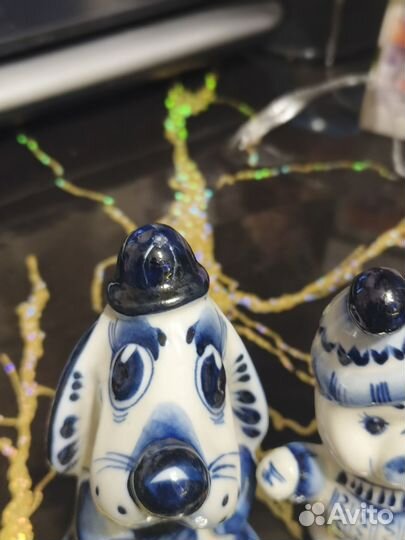 Фигурки животных гжель