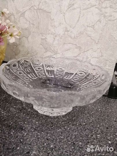 Ваза для фруктов на ножке СССР