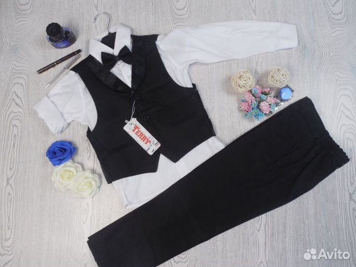 Костюмы-тройки с жилетом на 6, 7 и 8 лет