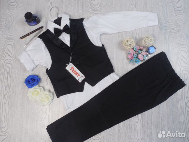 Костюмы-тройки с жилетом на 6, 7 и 8 лет