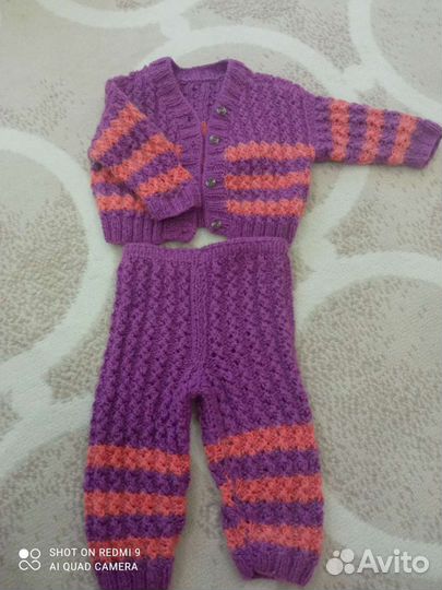 Костюм вязаный детский