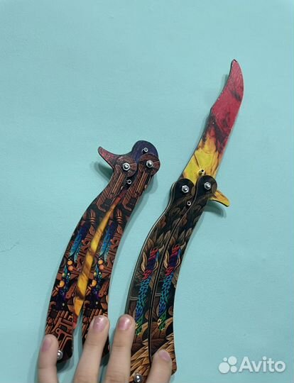 Деревянный детский нож бабочка CS GO