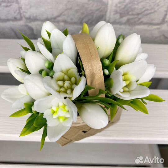 Мыло ручной работы. подснежники