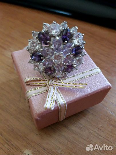 Кольцо серебро