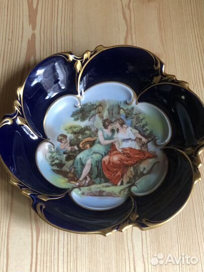 Салатник фарфор кобальт