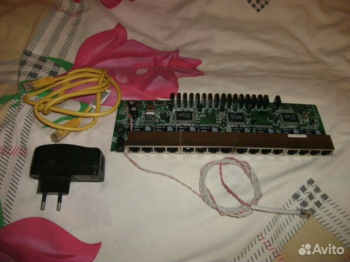 Коммутатор изернет Lan 2 по 8 линий