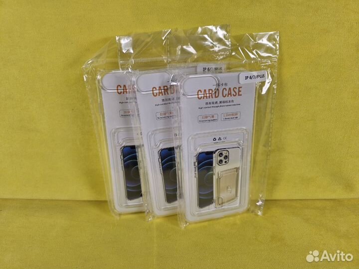 Чехол с карманом iPhone 7/8 Plus Transparent