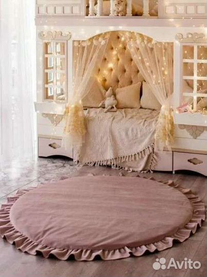 Детский круглый коврик мягкий