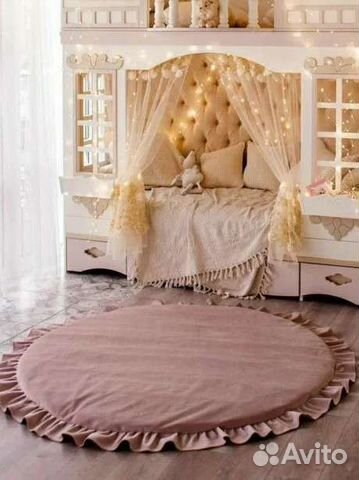 Детский круглый коврик мягкий