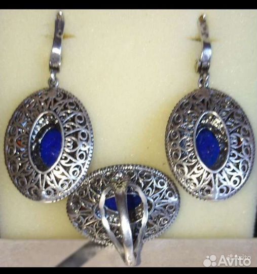 Серьги, кольцо.Серебро,цирконы
