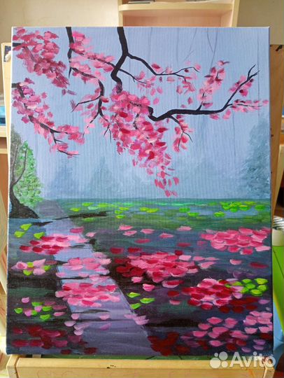 Картина акрилом на холсте с подрамником