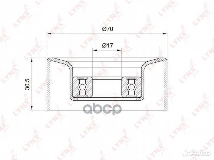 Ролик натяжной приводного ремня PB5003 lynxauto
