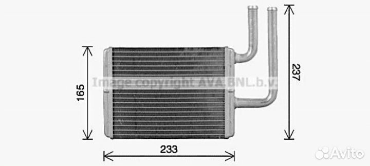 AVA MT6287 Радиатор печки